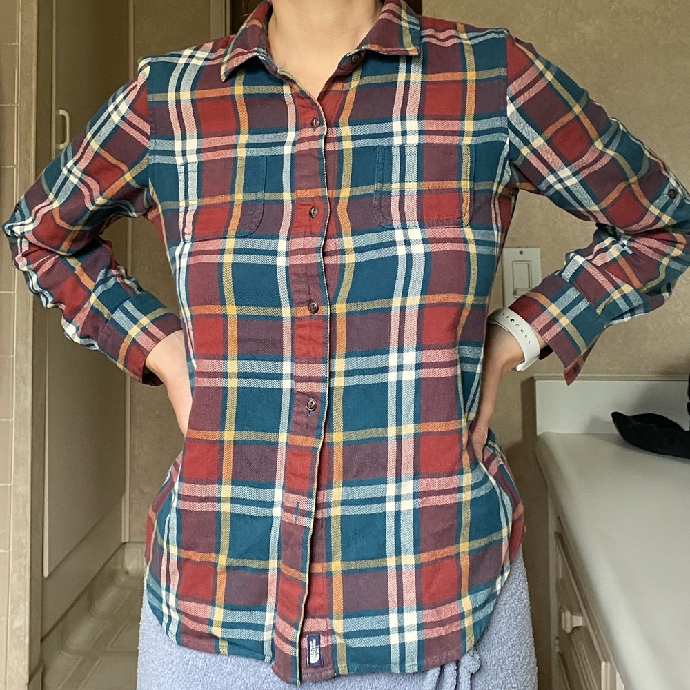 The North Face flannel in perfect fall colors